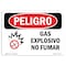 Signmission Safety Sign, OSHA Danger, 7" Height, 10" Width, Aluminum, Explosive Gas No Smoking Spanish OS-DS-A-710-LS-1208 - alternate 1